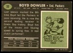 1969 Topps #33 Boyd Dowler Back Thumbnail