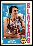 1974 Topps #21 Larry Steele Front Thumbnail