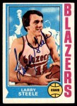 1974 Topps #21 Larry Steele Front Thumbnail