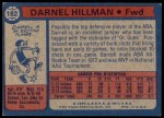 1974 Topps #182 Darnell Hillman Back Thumbnail