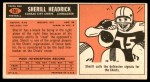 1965 Topps #101 Sherrill Headrick Back Thumbnail