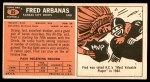 1965 Topps #89 Fred Arbanas Back Thumbnail