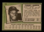 1971 Topps #260 Tommy Harper Back Thumbnail