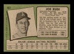 1971 Topps #407 Joe Rudi Back Thumbnail