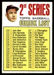 1967 Topps #103 DOT - Mickey Mantle Checklist 2 Front Thumbnail