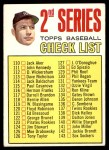 1967 Topps #103 xDOT - Mickey Mantle Checklist 2 Front Thumbnail