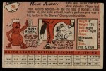 1958 Topps #30 WN Hank Aaron Back Thumbnail