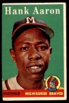 1958 Topps #30 WN Hank Aaron Front Thumbnail