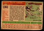 1955 Topps #164 Roberto Clemente Back Thumbnail