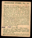 1935 Diamond Stars #50 Mel Ott Back Thumbnail