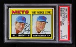 1967 Topps #581 - Tom Seaver / Bill Denehy Mets Rookies Front Thumbnail