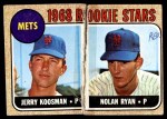 1968 Topps #177 - Nolan Ryan / Jerry Koosman Mets Rookies Front Thumbnail
