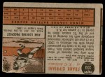1962 Topps #364 Ken Hunt Back Thumbnail