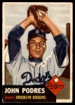 1953 Topps #263 Johnny Podres Front Thumbnail