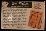 1955 Bowman #195 xTR Erv Palica Back Thumbnail