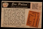 1955 Bowman #195 xTR Erv Palica Back Thumbnail