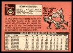 1969 Topps #208 MON Donn Clendenon Back Thumbnail