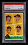 1960 Topps #464 - Bob Scheffing / Whitlow Wyatt / Andy Pafko / George Myatt Braves Coaches Front Thumbnail