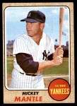1968 Topps #280 Mickey Mantle Front Thumbnail