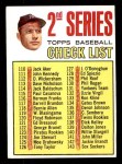 1967 Topps #103 DOT - Mickey Mantle Checklist 2 Front Thumbnail
