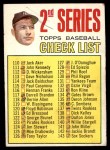 1967 Topps #103 xDOT - Mickey Mantle Checklist 2 Front Thumbnail