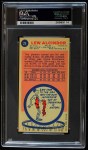 1969 Topps #25 Lew Alcindor Back Thumbnail