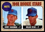 1968 Topps #177 - Nolan Ryan / Jerry Koosman Mets Rookies Front Thumbnail
