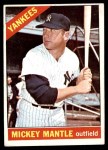 1966 Topps #50 Mickey Mantle Front Thumbnail