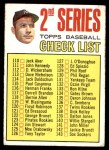 1967 Topps #103 xDOT - Mickey Mantle Checklist 2 Front Thumbnail