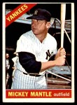 1966 Topps #50 Mickey Mantle Front Thumbnail