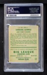 1933 Goudey #216 Lefty Gomez Back Thumbnail