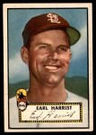 1952 Topps #402 Earl Harrist Front Thumbnail