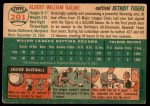 1954 Topps #201 Al Kaline Back Thumbnail