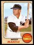 1968 Topps #280 Mickey Mantle Front Thumbnail