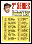 1967 Topps #103 xDOT - Mickey Mantle Checklist 2 Front Thumbnail