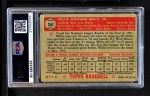 1952 Topps #261 Willie Mays Back Thumbnail
