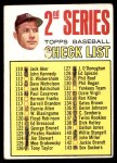 1967 Topps #103 DOT - Mickey Mantle Checklist 2 Front Thumbnail