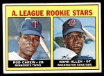 1967 Topps #569 - Rod Carew / Hank Allen A.L. Rookies Front Thumbnail