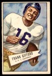 1952 Bowman Large #16 Frank Gifford Front Thumbnail