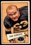 1952 Bowman Large #72 John Schweder Front Thumbnail