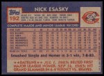 1984 Topps #192 Nick Esasky Back Thumbnail