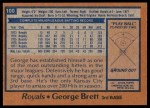 1978 Topps #100 George Brett Back Thumbnail