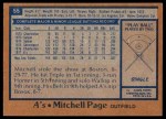 1978 Topps #55 Mitchell Page Back Thumbnail