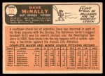 1966 Topps #193 Dave McNally Back Thumbnail