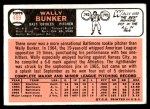 1966 Topps #499 Wally Bunker Back Thumbnail