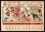 1956 Topps #99 Don Zimmer Back Thumbnail