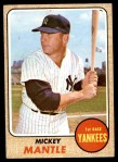 1968 Topps #280 Mickey Mantle Front Thumbnail