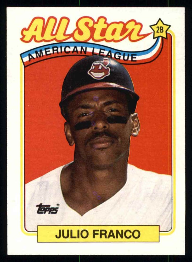 1989 Topps #398 All-Star Julio Franco