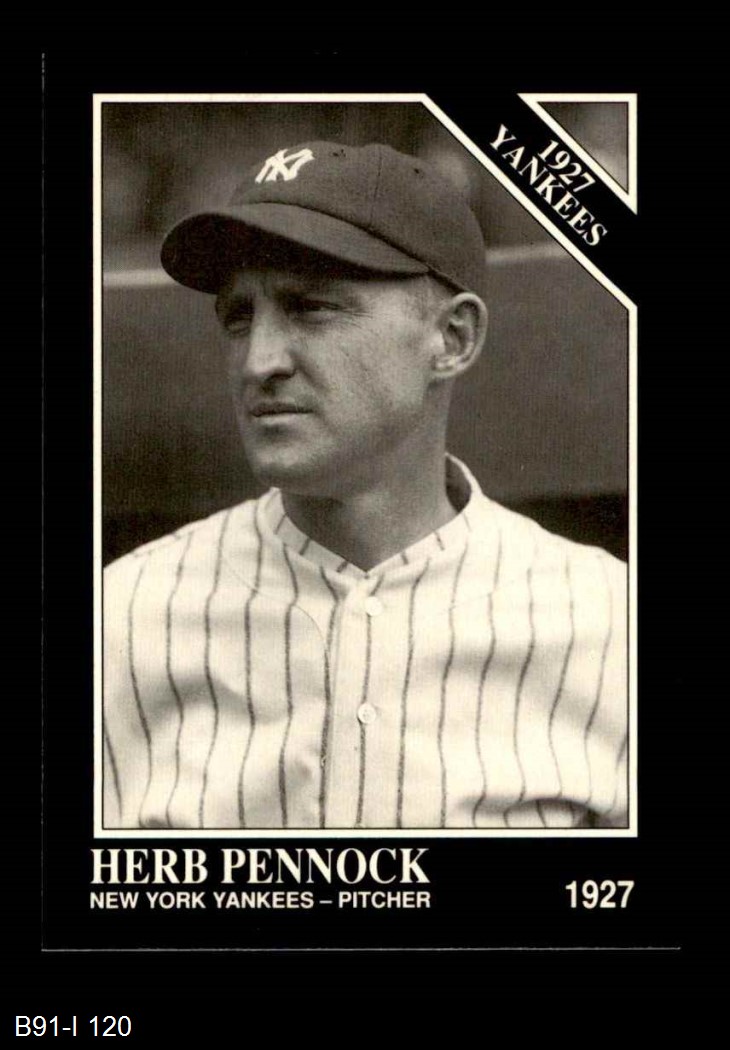 1991 Conlon #120 - Herb Pennock 1927 Yankees 8 - NM/MT