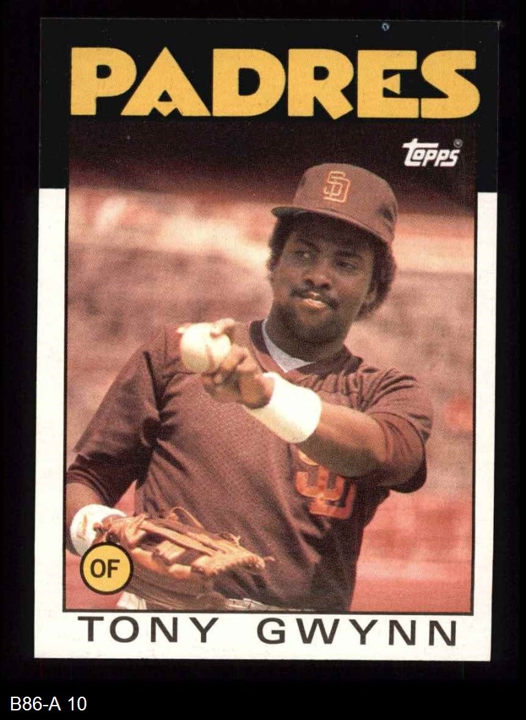 1986 Topps 10 Tony Gwynn